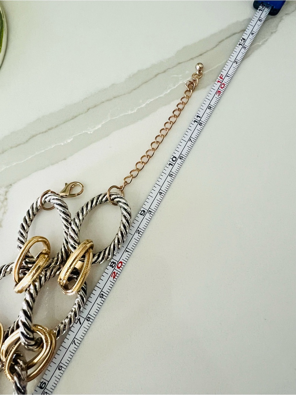 Two-Tone Link Necklace - Picture 3 of 3